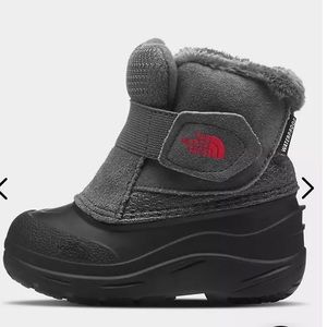 The North Face grey toddler boots. Velcrow.